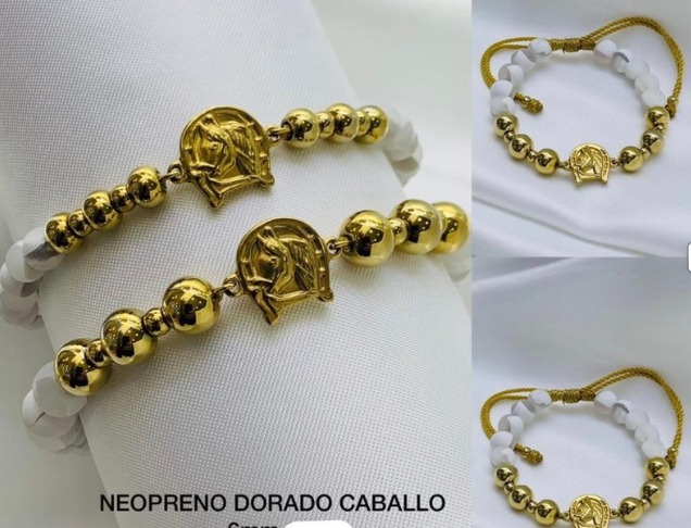 Pulsera Balin Seguido Dorada Caballo Neo